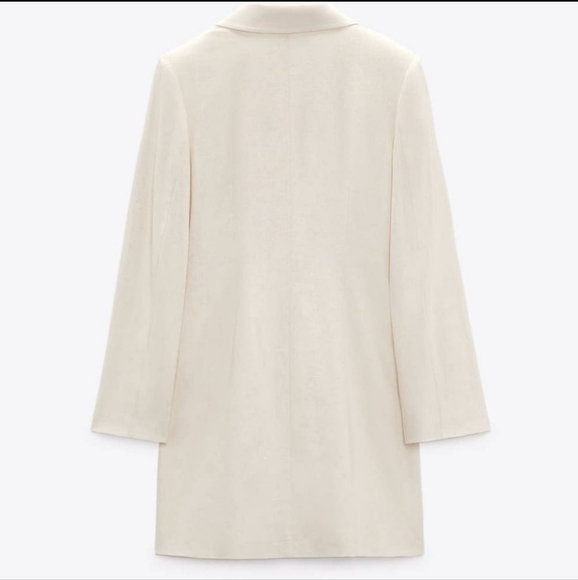 Zara Linen Blend Blazer Dress Size M - Picture 5 of 11
